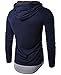 Guoji Men's Casual Slim Fit Long Sleeve T-Shirt with Hooded/Hoodies Tops (B27-Navyblue Small)