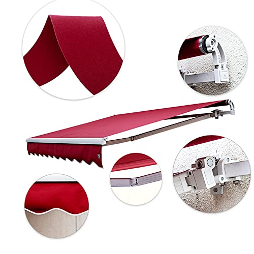 DNNAL Motorisierter Sonnenschirm, Einziehbares Fenster Markise Tür Canopypatio Deck Markise Fenster Markise Türdachen – Bild 7