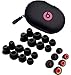 22 pcs. Beats Powerbeats 2 and Powerbeats 3 Replacement Earbuds Eargels Eartips Cushions Black, Black/RED 6S/6M/6L/4Cones and 1 Protective Carrying Hard Case by General