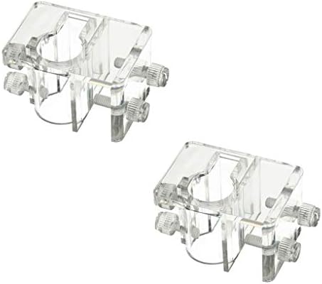 2個セット パイプ ホースバンド アクリルパイプ ホースホルダー アクアリウム ホース固定 取り付け具 発売モデル 透明 配管 水槽用 金魚鉢 ダー