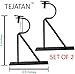 Curtain Rod Brackets - Black (Also known as - Curtain rod Holder/Curtain rod Bracket/Bracket for Drapery rod/Bracket set for Draperies rod/Brackets for curtains rod) (Set of 2)