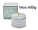 Scented Candles Gift Set of 2- Large Tin 14.25Oz White Tea Essential Oil Aromatherapy Candles，2 Wicks Natural Soy Wax Candle Gift