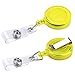 40 Pcs Colorful Retractable Badge Reels with 40 Pcs ID Card Holders for ID Badge Holder，Random Color