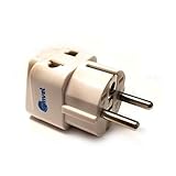 2 in 1 Europe Travel Adapter for European Outlets - Type C, Type E, Type F - Europe Plug Adapter Works in France, Spain, Germany, Netherlands, Belgium, Poland, Russia