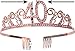 40th Birthday Decorations Women, 40th Birthday Tiara/Crown, 40th Birthday Sash, Pink Glittery Cheers to 40 Years Banner, 40 and Fabulous Cake Topper, 40th Birthday Party Supplies (Pink)