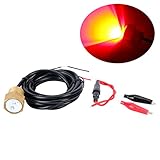 Amarine Red Cree LED Boat Drain Plug Underwater Light, 3X3W, Garber-fishing, Swimming, Diving, 1/2