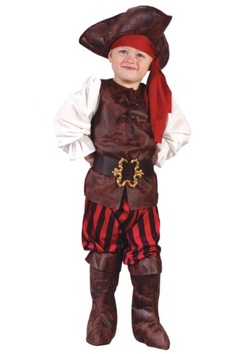 Fun World Costumes Baby Boy's Toddler Boy Highseas Buccaneer Costume, Brown/White, Large