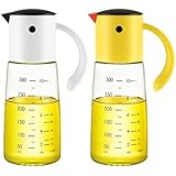 Olive Oil Dispenser Bottle for Kitchen Cooking - Auto Flip Condiment Container With Automatic Cap and Stopper - Leakproof Vin