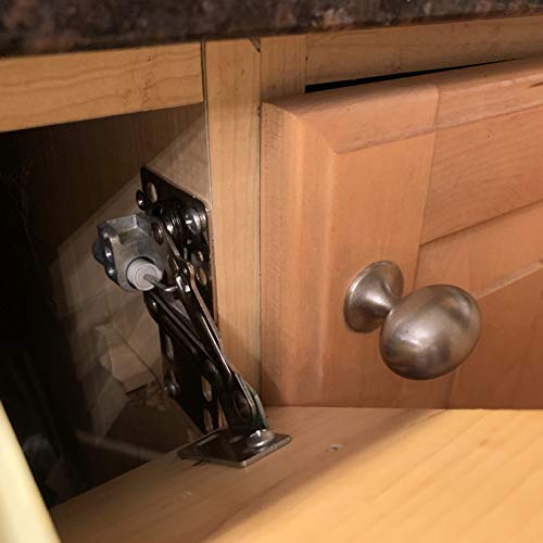 One Pair of SoftClose Hidraulic SinkFront TipOut Tray Hinges, Zinc