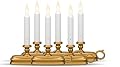 Xodus Innovations FPC1525B Battery Operated LED Window Candle with Sensor, Antique Brass (Pack of 6)