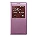 Meily(TM) S-View Flip Sleep Leather Case Cover for Samsung Galaxy S5 I9600 (Pink)