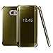 Hovisi Luxurious Shiny Flip Case Cover Samsung Galaxy S7 Edge (Green)
