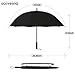 Saiveina 47 Inch Auto Open Straight Strong Durable Umbrella, 190T Fiber Waterproof Windproof Sport Umbrella 16 Ribs