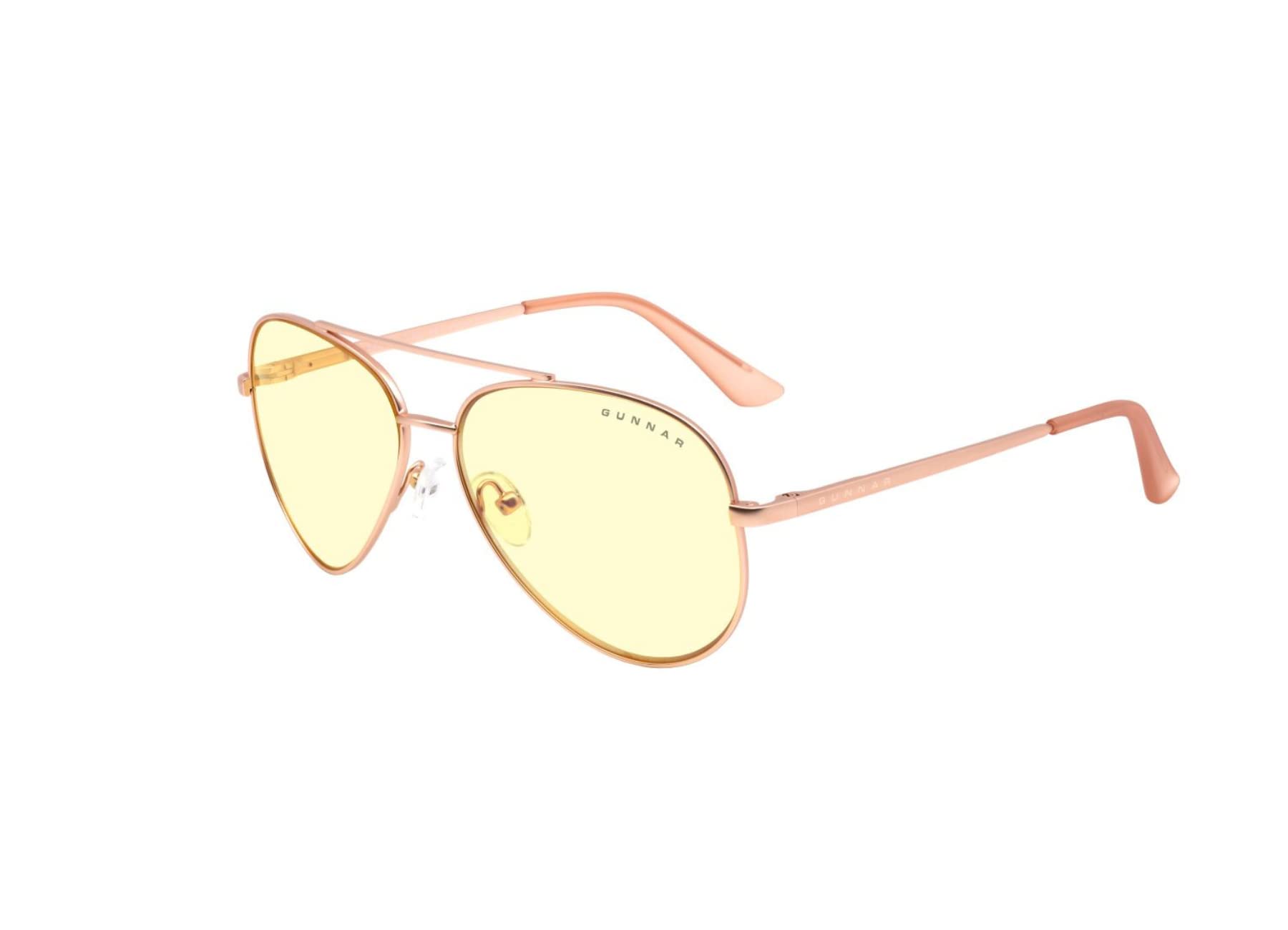 Gunnar Gaming and Computer Eyewear - Maverick, Gunmetal frame, Lens Tint: Amber (Blocks 65% Blue Light & 100% UV Light) - Blue Light Blocking Glasses - Patented lens - Reduce eye strain & dryness