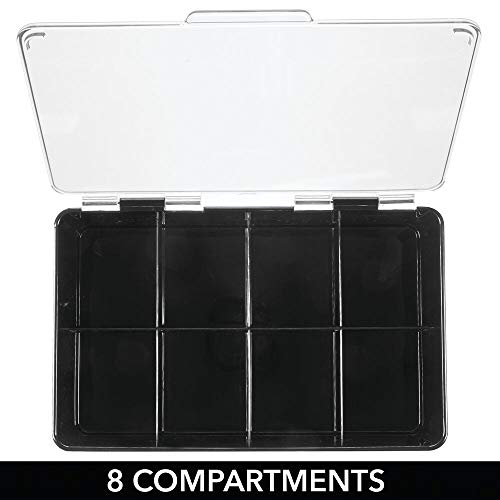 mDesign Stackable Plastic Tea Bag Holder Storage Box for with Clear Top