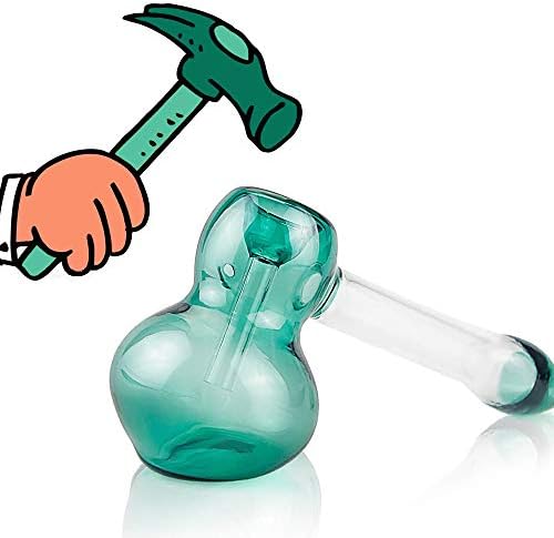 Newest Handmade 5.9-inch Newest Glassworks Handmade Heat Resistant Unique Kinetic Green Big Hammer Pipe