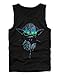 SODAtees Star Wars DJ Master YODA Men's TANK TOP Shirt headphones Music Club Party - Black-Grn - Medium