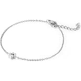 Lovely Dog Cat Paw Print Bracelet Charm Adjustable Link Bracelets for Women Great Gift for Pet Lover Birthday Cute Puppy Memorial Jewelry Stainless Steel Delicate Birthday Christmas