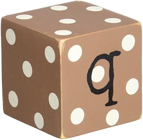 New Arrivals Letter Block Q, Chocolate/White