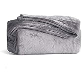 KMUSET Fleece Blanket Grey Queen Size Lightweight Cozy Plush Microfiber Solid Blanket Factory Shop
