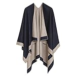 Women's Shawl Wrap Poncho Ruana Cape Cardigan Sweater Open Front for Fall Winter Women's Shawl Wrap Poncho Ruana Cape Cardigan Sweater Open Front for Fall Winter