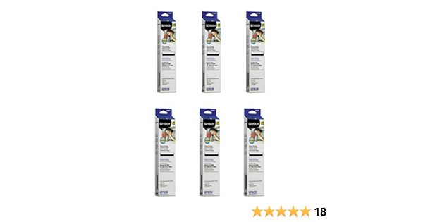 Amazon.com: Epson (S015631) LX-350 Black Fabric Ribbon 6-Pack : Everything  Else