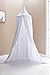 A LOVE BRAND 94.5A—19.6 Inch Bed Canopy Cotton Round Net for Kids, White