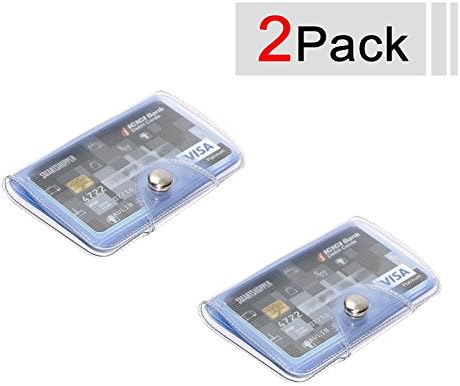RangTeq Credit Card Holder with 10 Clear Pvc Plastic Pockets Slots - Pack of 2
