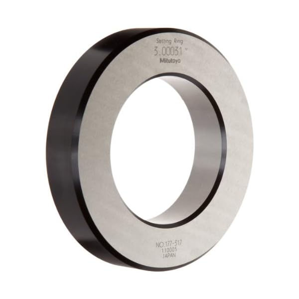 Mitutoyo 177-317 Setting Ring, 3" Size, 0.98" Width, 4.92" Outside Diameter, +/-0.00006" Accuracy