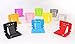 Geekercity 10pcs of Multifunctional Foldable Colorful Desktop Credit Card Sized Compact Travel Cell Phone Mount Holder/Stand/Cradle; Can Wrap The Headphone Earphone Cord Wire Cable -Assorted Color