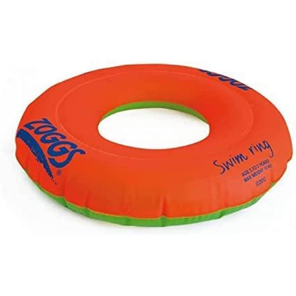Zoggs Kids Swim Inflatable Floatation Ring, Swim Ring- Orange, 3-6 Years