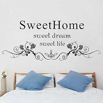 Dalxsh Flores De Ratan Negro Arte De La Pared Mural Cabecero