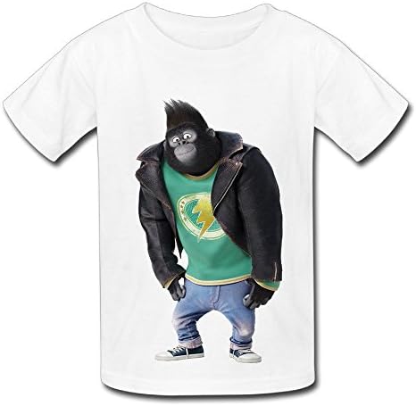 Sing 2016 Movie 4 Big Boys' Girls' T Shirt White