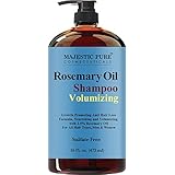 Majestic Pure Rosemary Shampoo, Sulfate Free with 2.5% Pure Rosemary Essential Oil, Growth Promoting Anti Hair Loss for Men &amp; Women - 16 fl oz