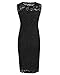 STYLEWORD Women's Long Sleeve Pleated Loose Swing Casual Dress(Black-114-S)