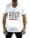 DashX Teefit Fitness Series Mens V-Neck T-Shirt Cotton Short Sleeve
