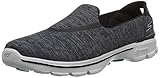 Skechers Performance Women's Go Walk 3 Force Slip-On Walking Shoe, Black/Gray, 6.5 M US