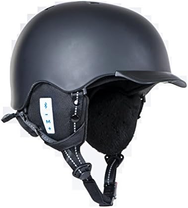 Babaali Smart Ski and Snowboard Helmet with Embedded Bluetooth Speakers - Black, Large