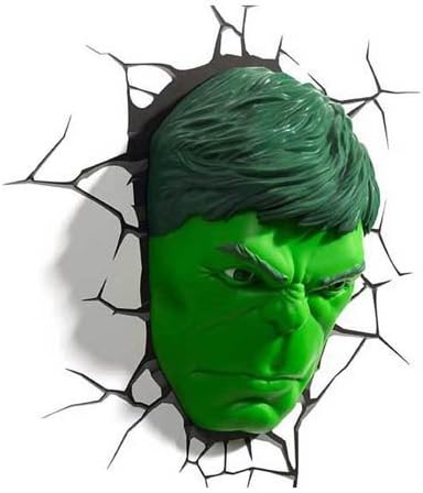 OZHOP Hulk Head 3d Deco Wall LED Night Light Art Fx Room Deco Accessory