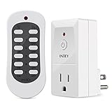 INTEY Socket Wireless Remote Control Outlet smartplug Power Strip Electrical Switch for Household Appliances, Up to 100 ft,Battery Included, 1 Plug & 1 Remote