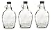 Nakpunar 3 pcs 12 oz Glass Syrup Bottles with Black Tamper Evident Lid
