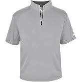 Badger Sport B-Core Short Sleeve 1/4 Zip, Silver/Graphite, 3X-Large