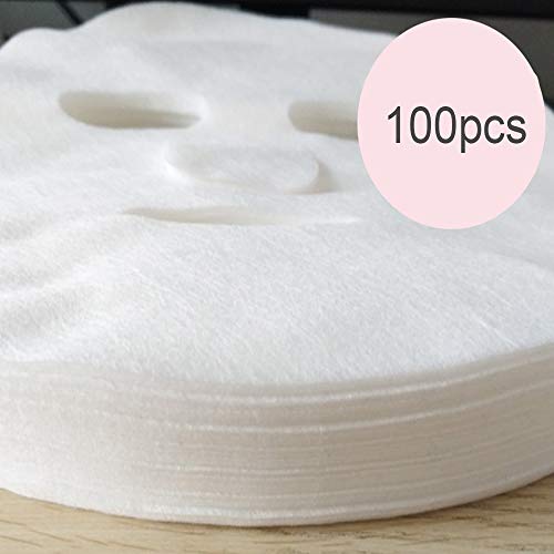 image for gootrades 100Pcs Uncompressed Face Mask Sheet Paper DIY Natural Skin C