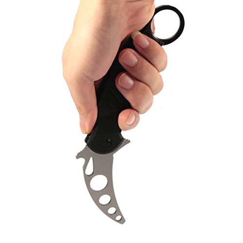 CAMTOA Training Knife Folding Knife Kerambit Knife Karambit Trainer Kali Karate Training Knives Hunter Knife