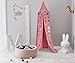 Dix-Rainbow Princess Bed Canopy Net for Kids Baby Bed, Round Dome Kids Indoor Outdoor Castle Play Tent Hanging House Decoration Reading Nook Cotton Mauve Rose