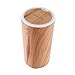Easehold Travel Size USB Essential Oil Diffuser 50ml Mini Humidifier Air Purifiers Home Office Car Use Cool Mist 7 Led Lights Wood Grain (Yellow)