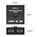 HDMI 2.0 Switch, Jabor 2x1 or 1x2 HDMI Bi-Directional Switcher with HDCP Pass Through, Support UHD 4Kx2K@60Hz & 3D