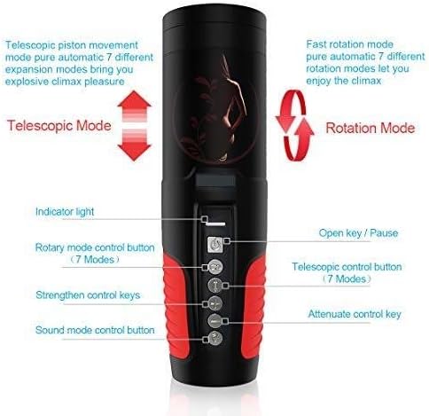 ZFDM Automatical Piston Telescopic Rotation Handsfree 7 Modes Speeds USB Rechargeable Men Oral S(exy for Men se'x Toy six Toys for Mens- Sexy Underwear for Men Sleeve Stroker T-Shirt