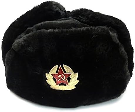 Hula Girl Fur Winter Ushanka Russian Hat with Secret Pocket and