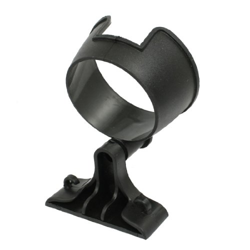 Bathroom Round Plastic Tabletop Hair Blow Dryer Holder Stand Black